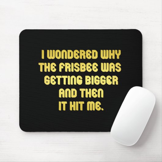 Funny Frisbee Joke Mousepad (Mit Mouse)