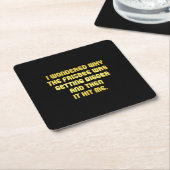 Funny Frisbee Joke Rechteckiger Pappuntersetzer (angewinkelt)