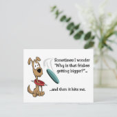 Funny Frisbee Postcard Postkarte (Stehend Vorderseite)