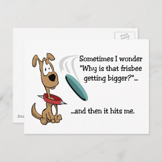 Funny Frisbee Postcard Postkarte (Vorne/Hinten)