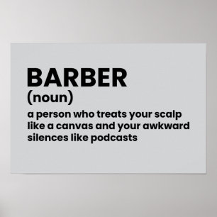 Funny Friseur Barber Definition Poster