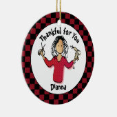 Funny Friseur Geschenk - Danke Beautician Idee Keramik Ornament (Rechts)