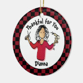 Funny Friseur Geschenk - Danke Beautician Idee Keramik Ornament (Links)