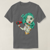 Funny Friseur Mythologie Fön Curles T-Shirt (Design vorne)