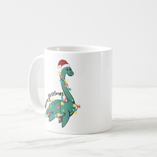 Funny FroChristmas Lochness Monster Kaffeetasse (Vorderseite Links)