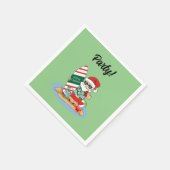 Funny FroChristmas Weihnachten auf Summer Surf Bea Serviette (Ecke)