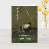 Funny Frod Earth Day Card Karte (Gelbe Blume)