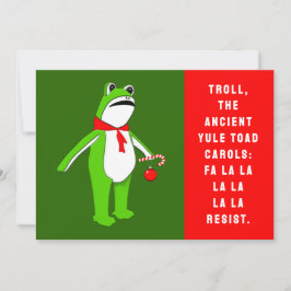 Funny Frog 2025 Christmas Holiday Cards Feiertagskarte