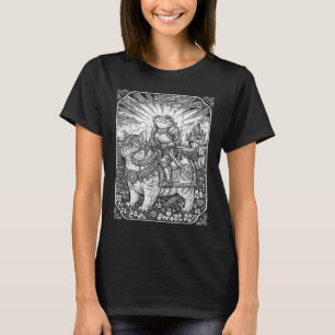 Funny Frog and Cat, Vintage dunkle Akademie Hallow T-Shirt