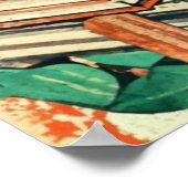 Funny Frog auf Laptop | Einzigartiger Tierübergang Poster (Ecke)