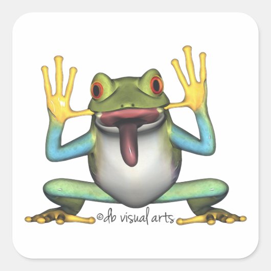 Funny Frog Aufkleber (Vorderseite)