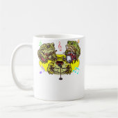Funny Frog Band Musician Playing Guitar Drums Sing Kaffeetasse (Links)