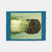 Funny Frog Beehive Bob Haircut Meme  Fleecedecke (Vorderseite (Horizontal))