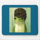 Funny Frog Beehive Bob Haircut Meme Mousepad (Vorne)