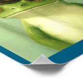 Funny Frog Beehive Bob Haircut Meme Poster (Ecke)