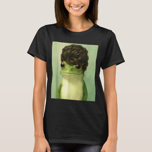 Funny Frog Beehive Bob Haircut Meme  T-Shirt (Vorderseite)
