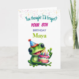 Funny Frog Birthday Card for kids Karte