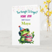 Funny Frog Birthday Card for kids Karte (Gelbe Blume)