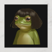 Funny Frog Bob Haircut Meme Frogs Animal Lovers Einladung (Vorderseite)
