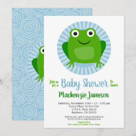 Funny Frog Boys Baby Shower Einladung