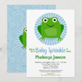 Funny Frog Boys Baby Sprinkle Einladung