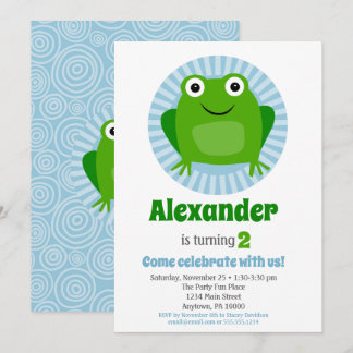 Funny Frog Boys Einladung zum Geburtstag