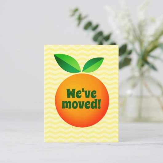 Funny frog cartoon change of address we've moved postkarte (Stehend Vorderseite)