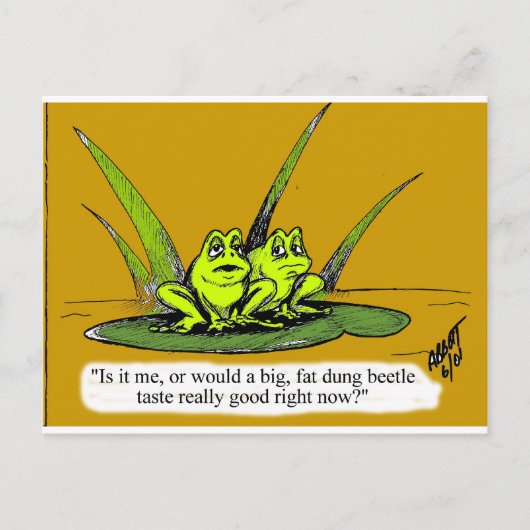 Funny Frog Cartoon Geschenk! Postkarte (Vorderseite)