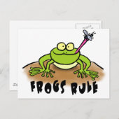 Funny Frog Cartoon Postkarte (Vorne/Hinten)