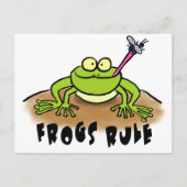 Funny Frog Cartoon Postkarte (Vorderseite)