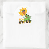 Funny Frog Catching Fly Cartoon Classic Round Sti Runder Aufkleber (Tasche)