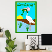 Funny Frog Choice Bird Inspiration Poster (Heimbüro)