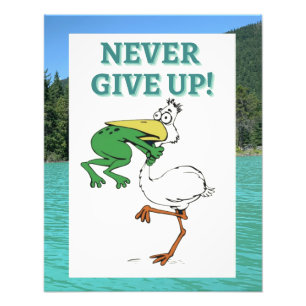 Funny Frog Choice Bird Inspiration Poster