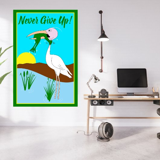 Funny Frog Choice Bird Inspiration Poster