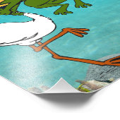 Funny Frog Choice Bird Inspiration Poster (Ecke)