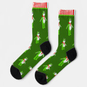 Funny Frog Christmas Holiday Socken (Linkes Detail)