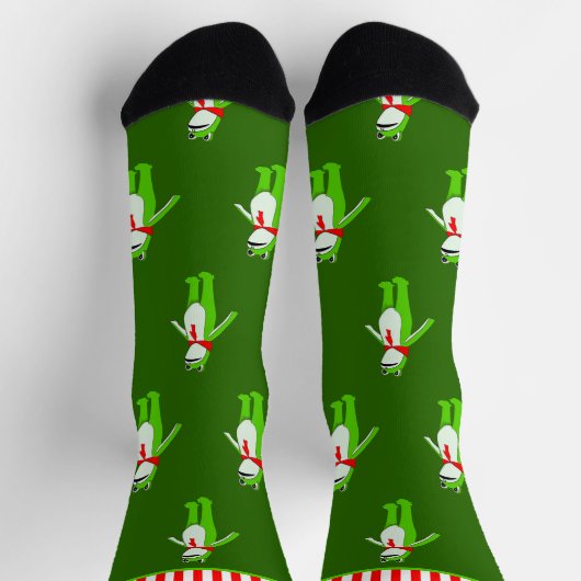 Funny Frog Christmas Holiday Socken (Oben)