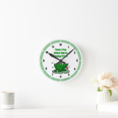 Funny Frog Clock Runde Wanduhr (Zuhause)