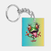 Funny Frog Columbus Day Schlüsselanhänger (Vorderseite links)