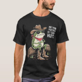 Funny Frog Cowboy Unisex T-Shirt (Vorderseite)