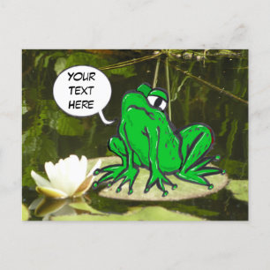 Funny Frog Cust. Textpostkarte Postkarte