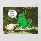 Funny Frog Cust. Textpostkarte Postkarte (Vorderseite)