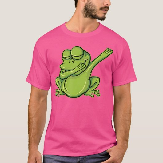 Funny Frog Dab Dabbing Frosch T-Shirt (Vorderseite)