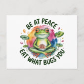 Funny Frog Denken Sie an Sie Ermutigung Hallo Postkarte (Vorderseite)