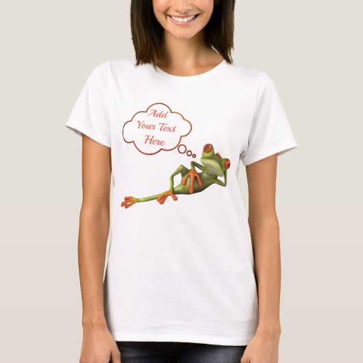 Funny Frog Einstellung mit Textnachricht oder Zita T-Shirt (Vorderseite)