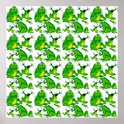 Funny Frog Emotionen Angry Mad Neugierige, gefürch Poster (Vorne)