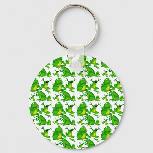 Funny Frog Emotionen Mad Curious Scared Frogs Schlüsselanhänger (Vorderseite)