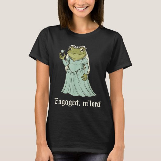 Funny Frog Engagement Matching Couples Tee Snarky  (Vorderseite)