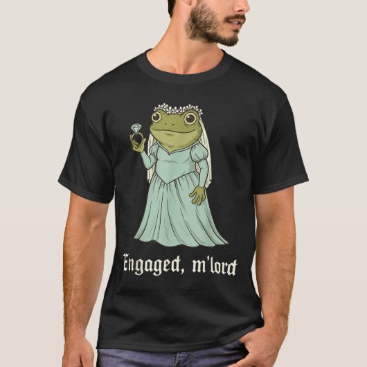 Funny Frog Engagement Matching Couples Tee Snarky  (Vorderseite)