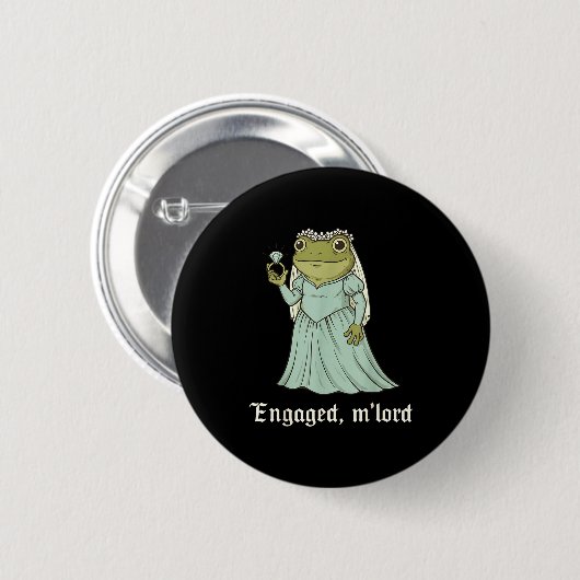 Funny Frog Engagement Matching Couples Tee Snarky Button (Vorne & Hinten)